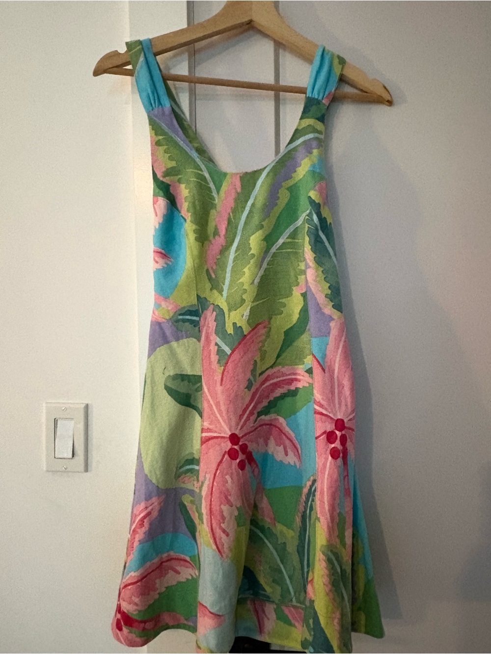 FARM Rio Tropical Floral Sundress in Pink, Green & Light Blue XS